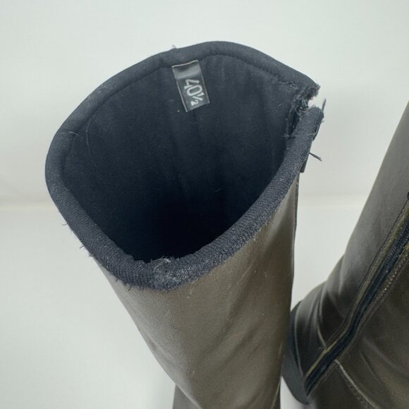 Vintage Roots Olive Green Leather Zipper Mod Boots EU 40 1/2 - Picture 6 of 8